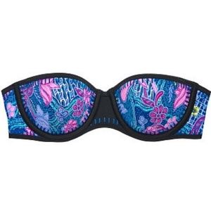 Stitched Bali Floral Strapless Swim Top